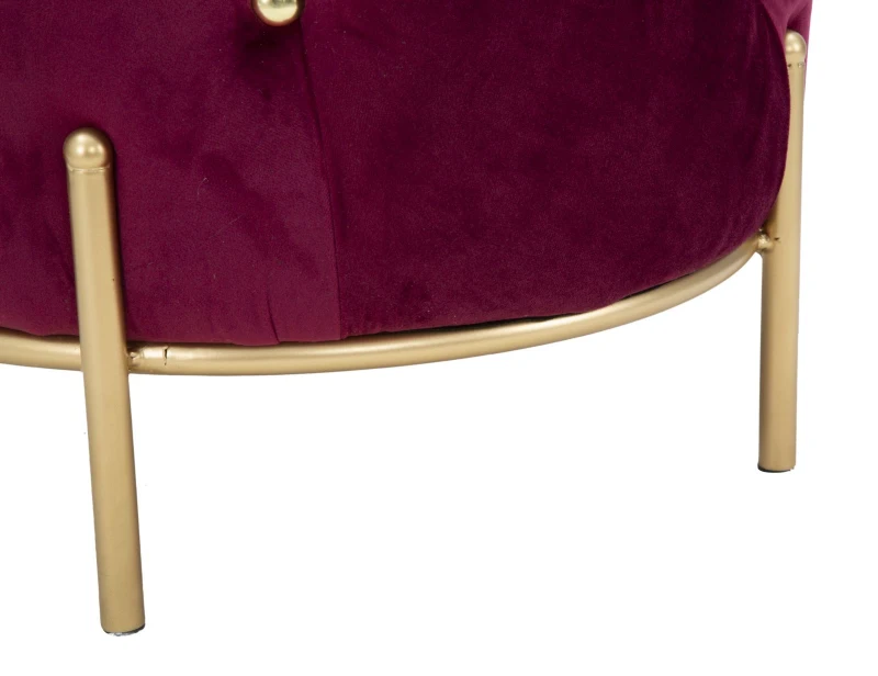 Puff Diamond Glam Bordeaux Cm Ø 45X40