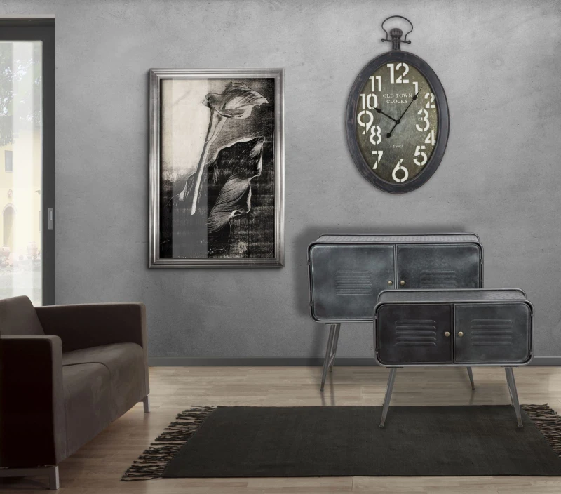 Mobiletto Iron School Coppia Cm  88X38X78 - Cm 70.5X30X58.5