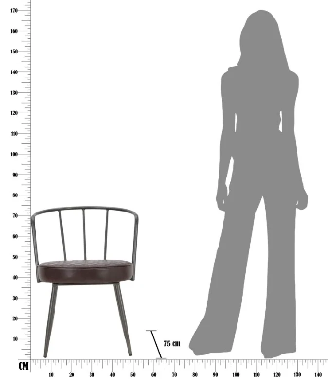 Poltrona Iron Line Cm 52X58X75