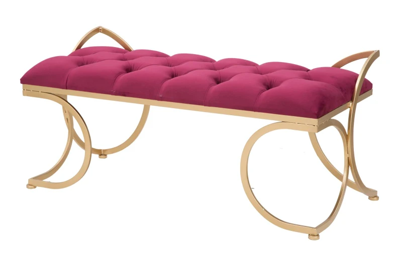 Panca Glam Luxy Bordeaux Cm 103X43X47