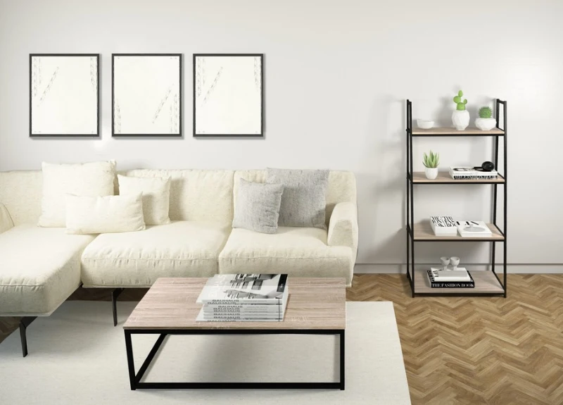 Homemania Libreria Pictor Nero, Legno W60xD30xH120 cm