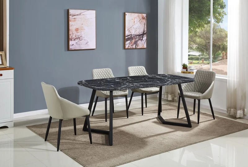 Homemania Tavolo Tribus W180xD90xH76 cm Bianco, Nero