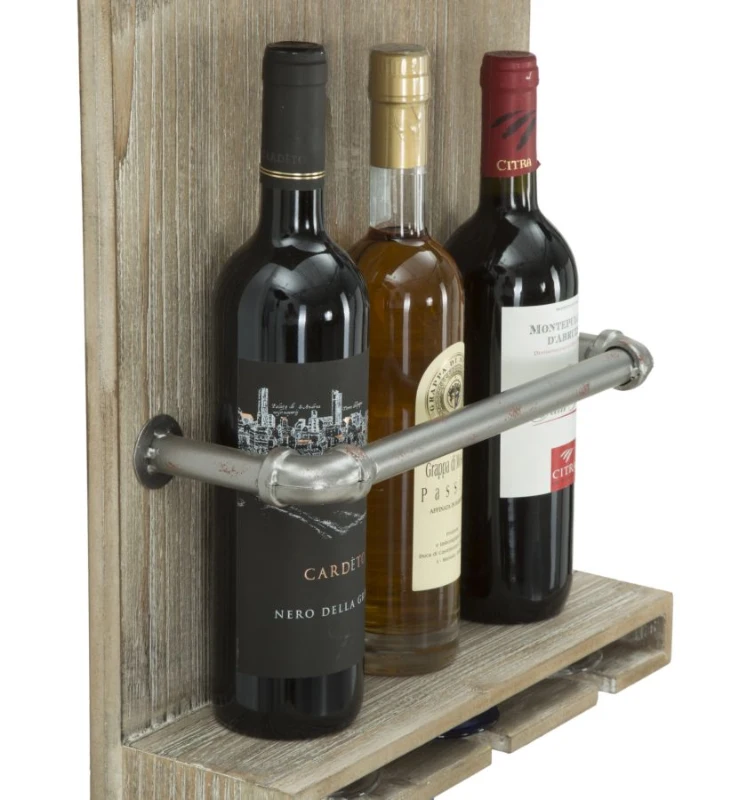 Porta Bottiglie-Bicchieri Tube Verticale Cm 34X12X76