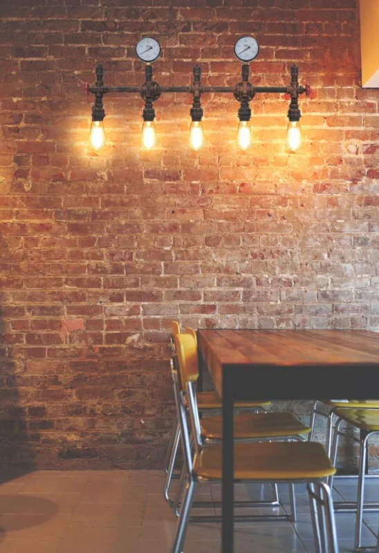 Lampada Da Muro Industry 5 Luci Cm 86X9X32