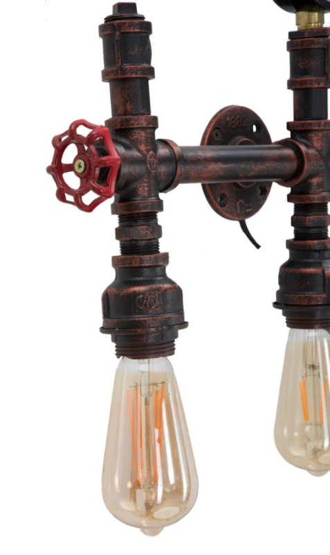 Lampada Da Muro Industry 5 Luci Cm 86X9X32