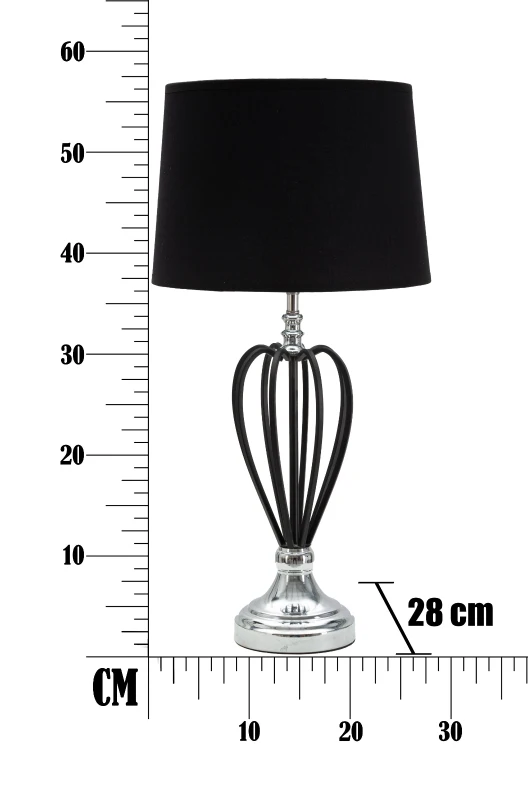 Lampada Da Tavolo Darky Silver Cm Ø 28X56 