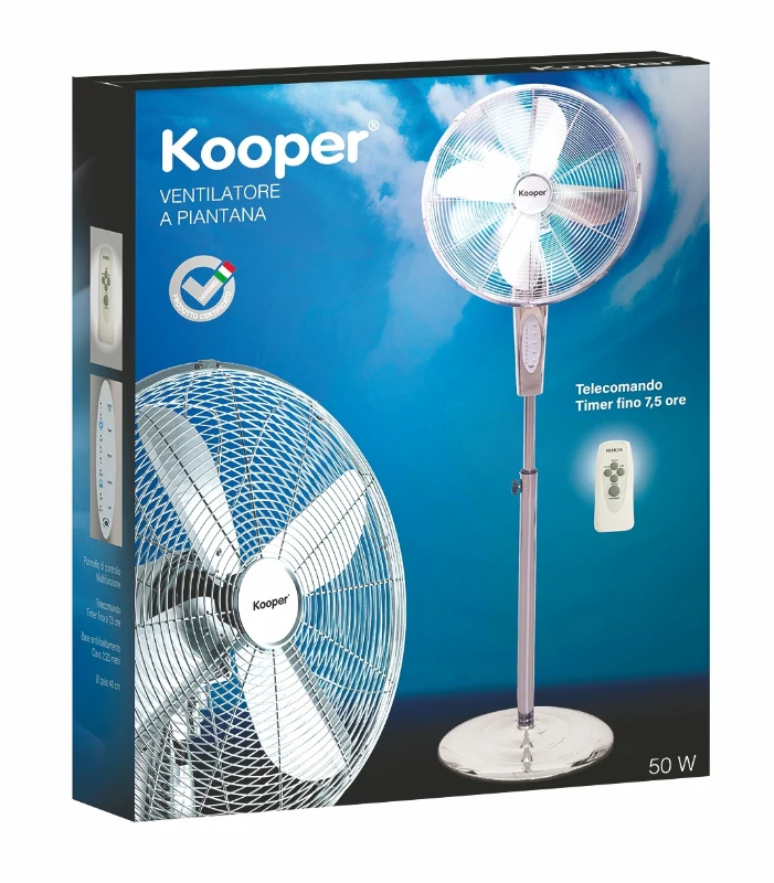 Kooper Ventilatore 140 Base Cemento Pala 40 C/Telecomando
