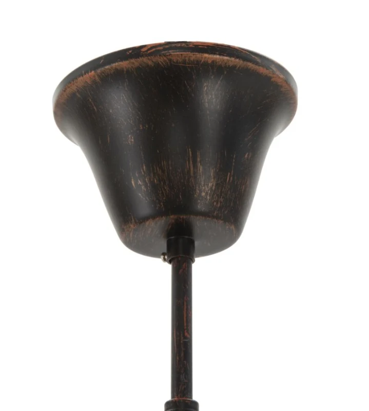 Lampadario Bronks 4 Luci Cm  80X80X40 (Catena Cm 80)