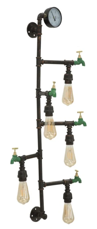 Lampada Da Muro Manhattan 5 Luci Cm 50X30X105