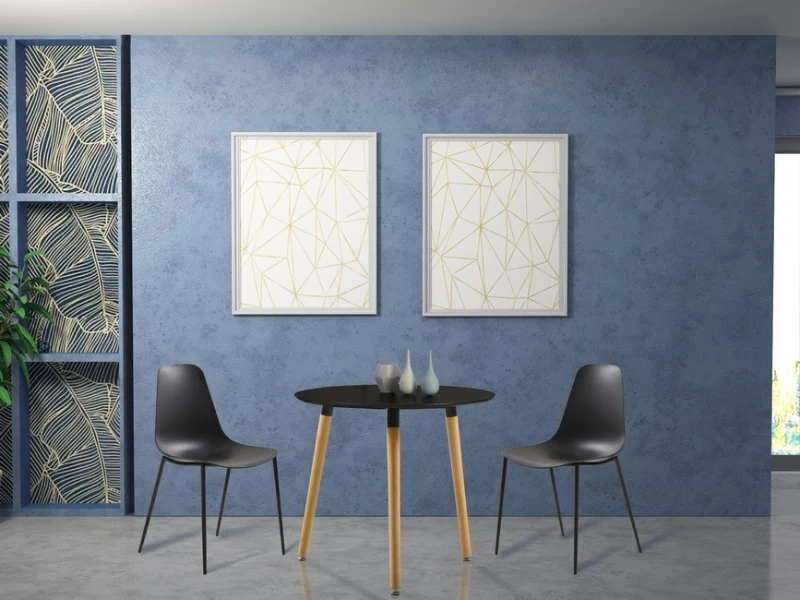 Homemania Tavolo Diamond Nero W80xD80xH72,5 cm