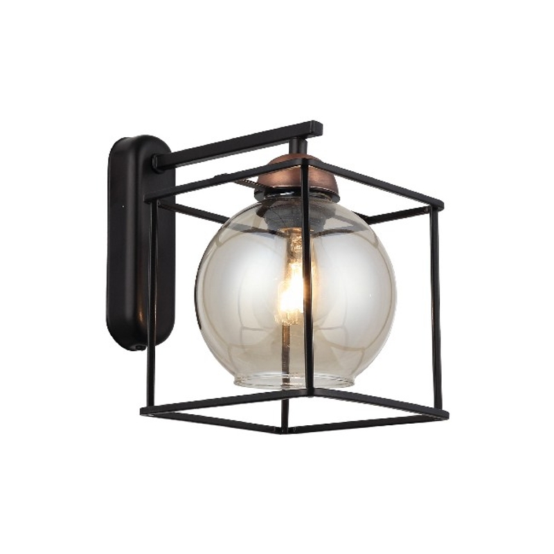 Lampada a Parete Arne Nero e Rame L25xP25xA23 cm