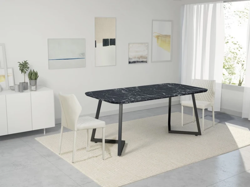 Homemania Tavolo Tribus W180xD90xH76 cm Bianco, Nero