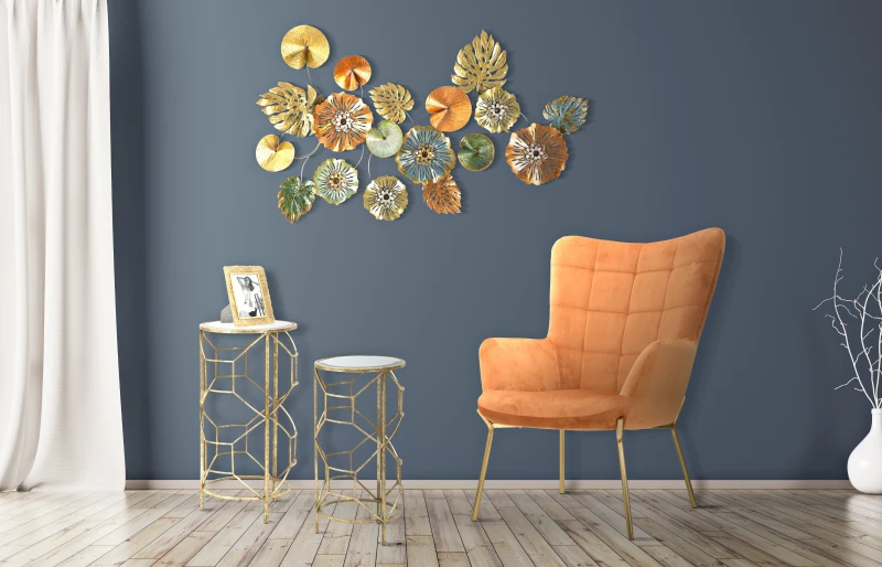 Pannello In Ferro Leaf  Cm 117X7X74