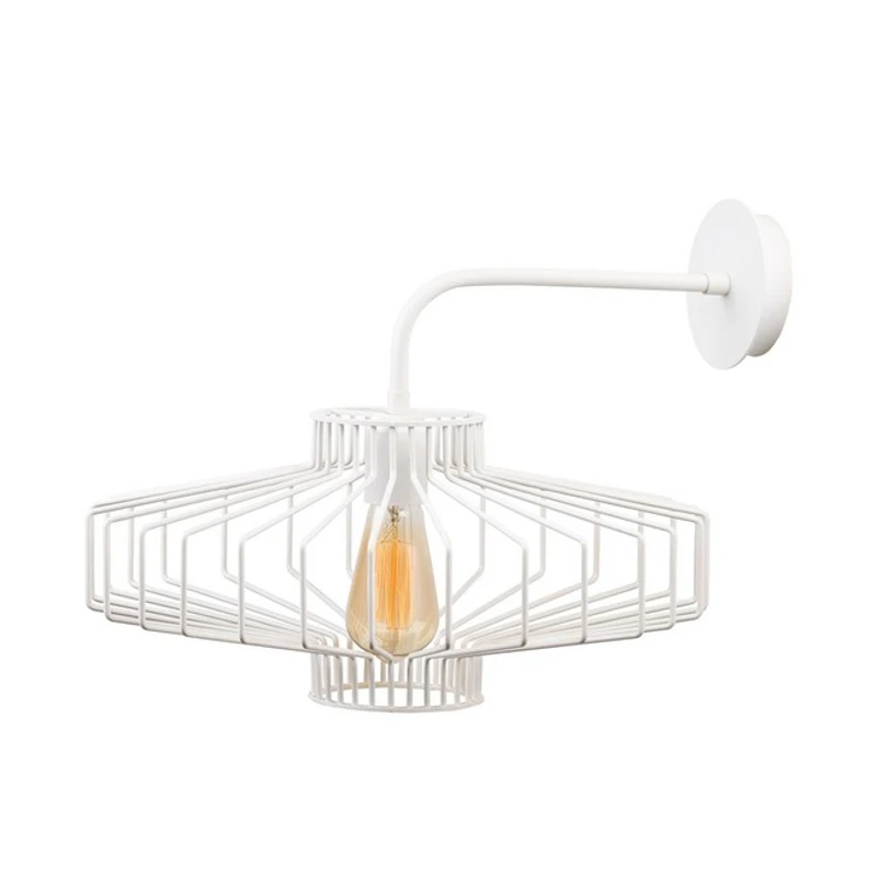 Homemania Lampada A Parete Largy W42xD50xH35 cm Bianco