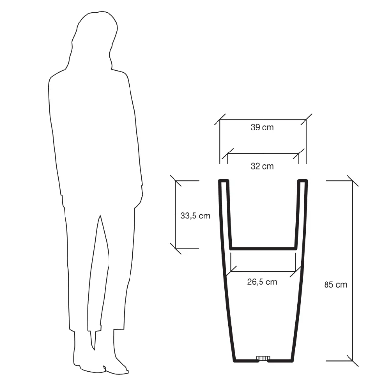 Farmet New Hydra Vaso Tondo Cm 85 Cioccolato ø 39 h 85