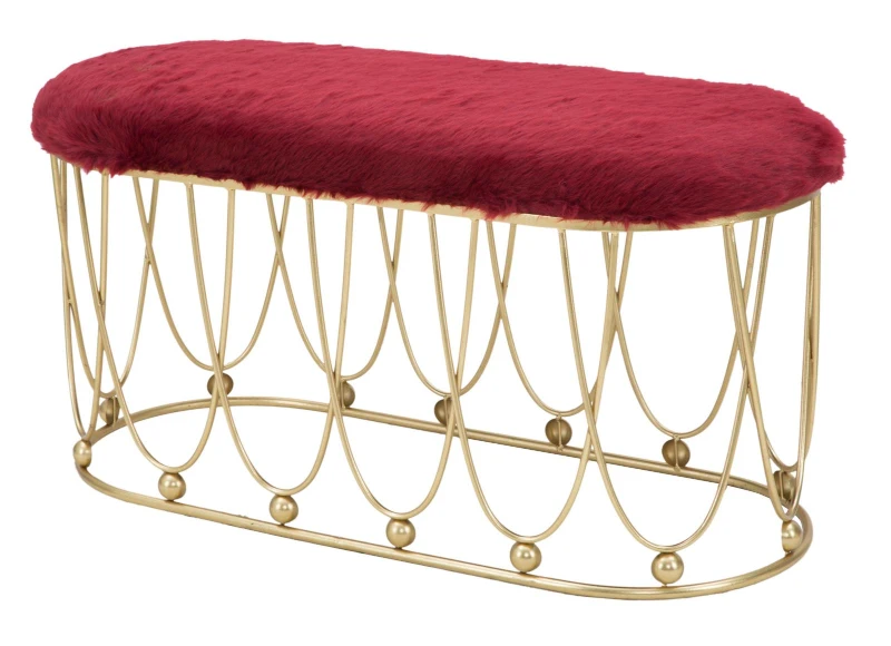 Panca Amelie Bordeaux Cm 91.5X40.5X46