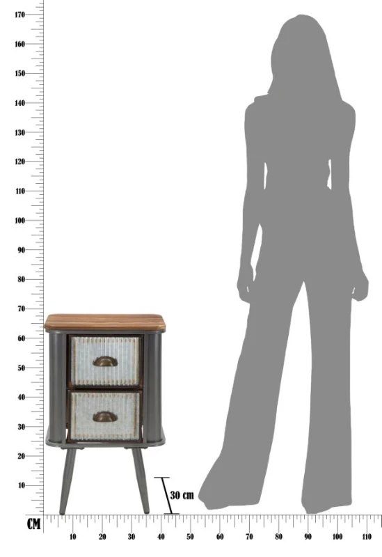 Comodino Illinois Cm 40X30X64