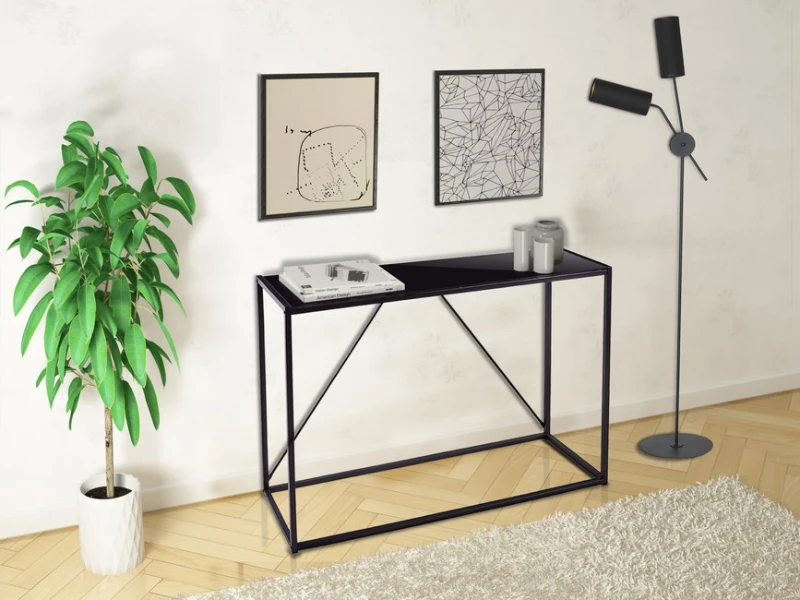 Homemania Consolle Lynx Nero W120xD40xH85 cm