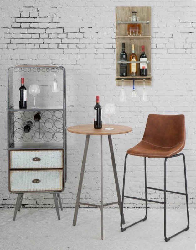 Porta Bottiglie-Bicchieri Tube Verticale Cm 34X12X76