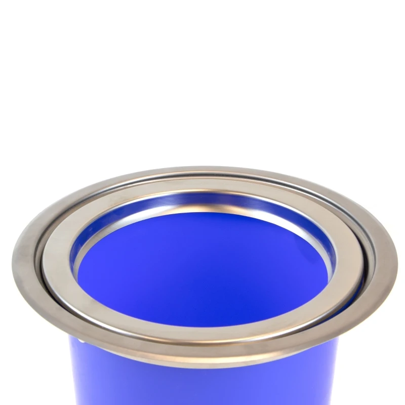 Emuca Pattumiera da incasso Recycle per piano cucina, 8 litri, Acciaio inossidabile