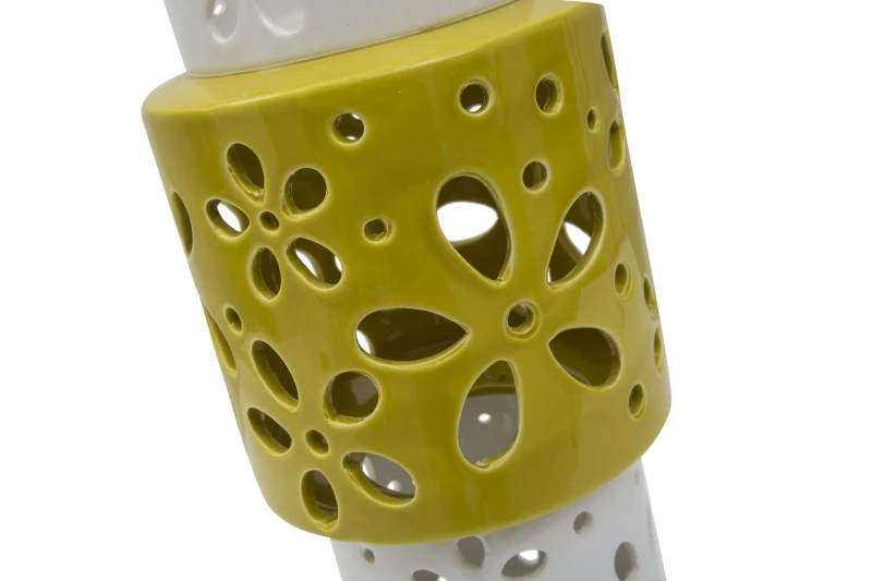 Vaso Porcellana Yellow Ring Ø Cm 14X34 