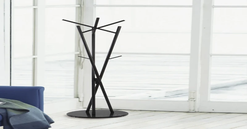 Homemania Appendiabiti Grus Nero in Acciaio