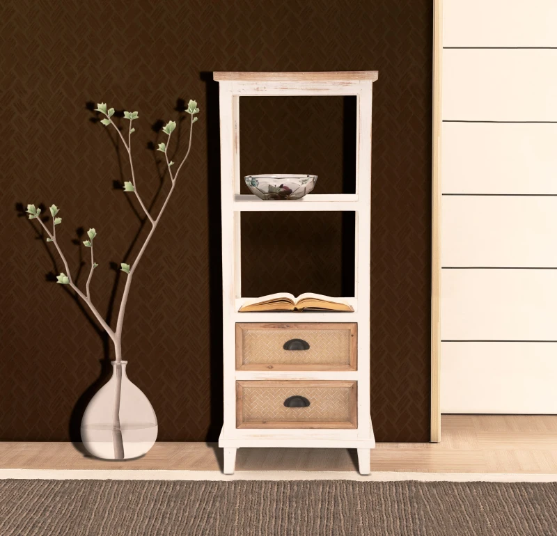 Mobiletto Marrakech 2 Cassetti Cm 48X35X121,5