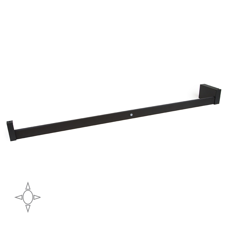 Emuca Barra appendiabili per armadi Castor con luce LED, batteria rimovibile e sensore di movimento, 1.158, Verniciato moka