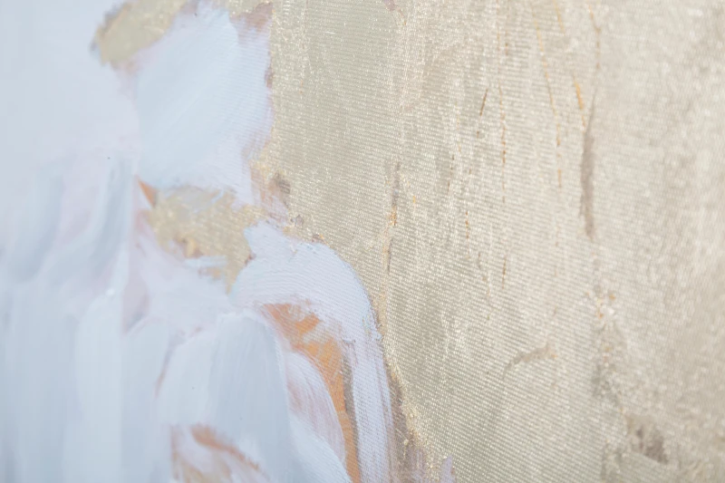 Dipinto Su Tela White Flower -A- Cm 90X3,7X90