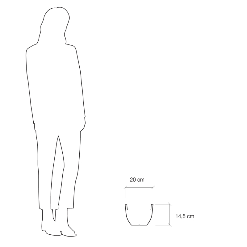 Farmet New Coppia Orione Vaso Cm 20 Avana ø 20x14,5 h