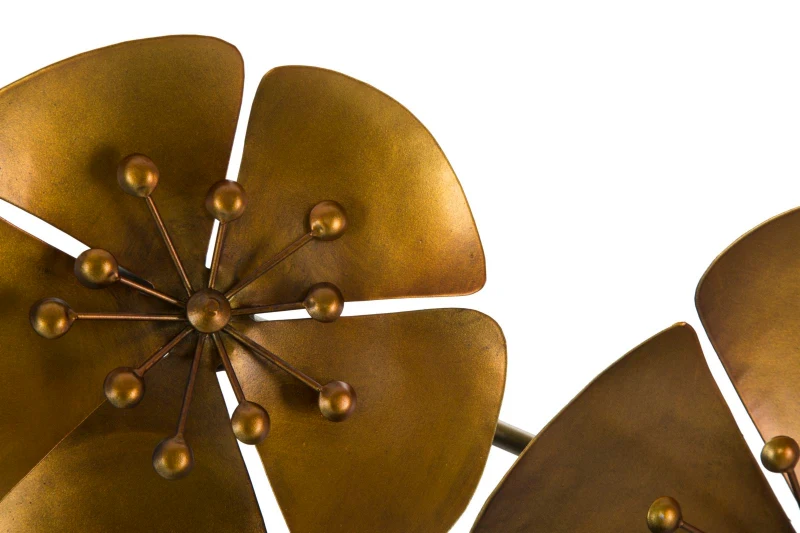 Pannello In Ferro Flowe Goldy -B- Cm 80X6X57