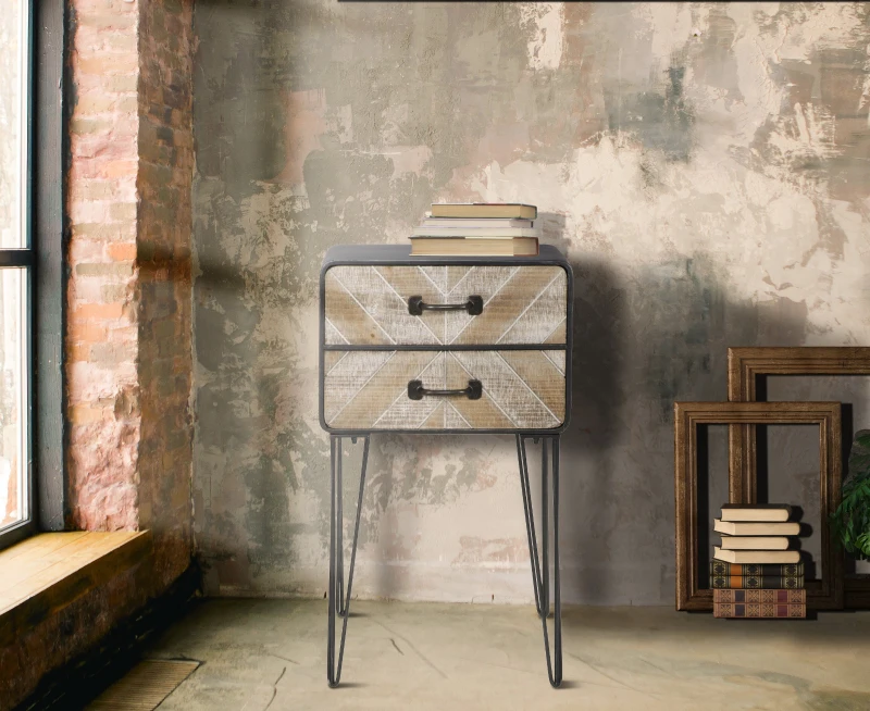 Mobiletto 2 Cassetti Oklahoma Cm 41X34.5X70