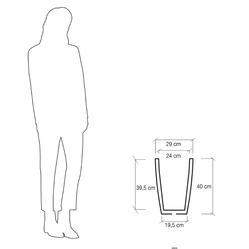 Farmet New Hydrus Vaso Quadro Cm 40 Viola 29x29x40