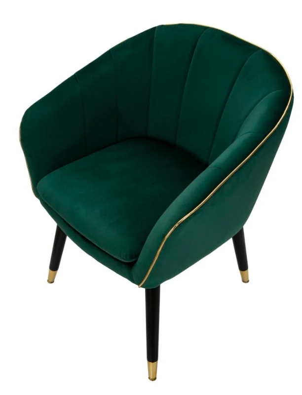 Poltrona Paris Verde/Gold Cm 62X58X78