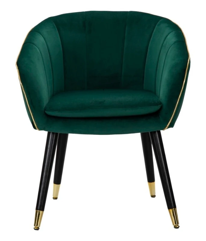 Poltrona Paris Verde/Gold Cm 62X58X78