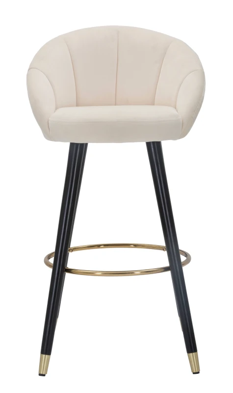 Sgabello Bar Prague Crema Cm 55X56X104