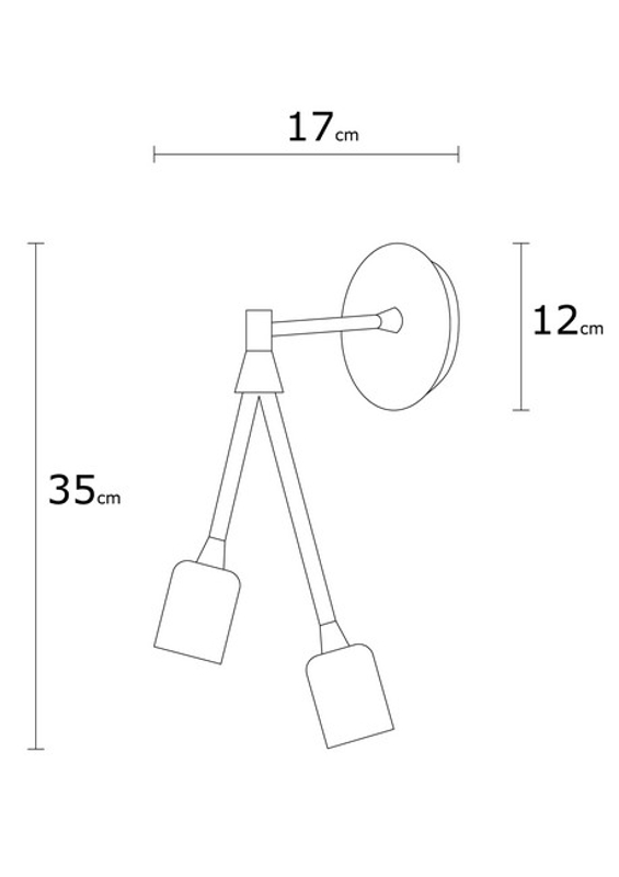 Homemania Lampada A Parete Duos W17xD17xH35 cm Cromo