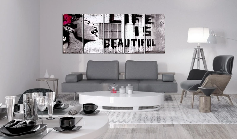 Quadro - Banksy: Life is Beautiful 200x80