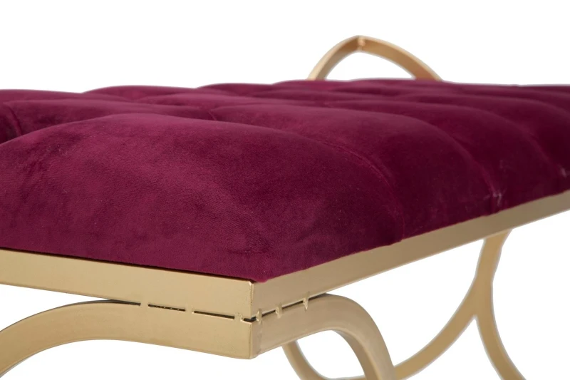 Panca Glam Luxy Bordeaux Cm 103X43X47