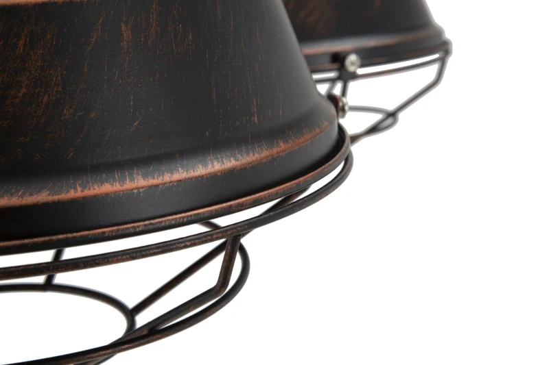 Lampadario Bronks 4 Luci Cm  80X80X40 (Catena Cm 80)