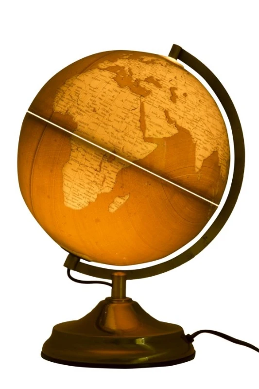 Mappamondo Bronze con Luce Cm Ø 25X38