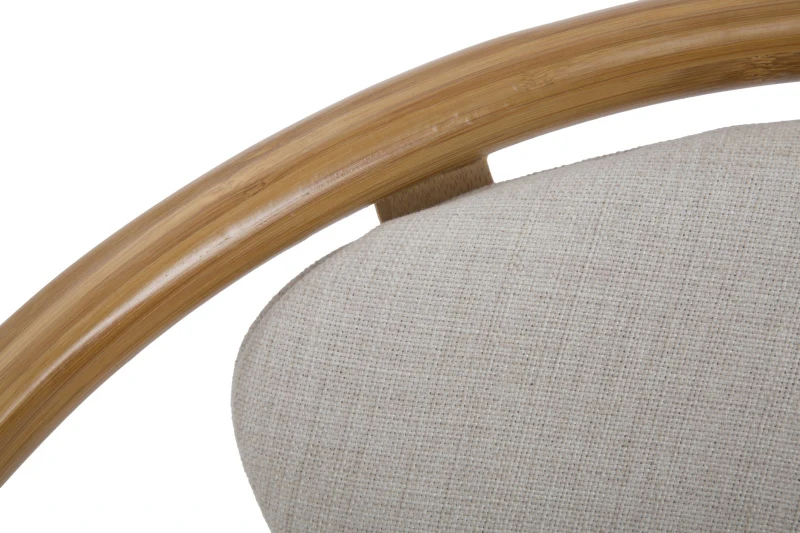 Sedia Bamboo con Imbottitura In Lino Globe Cm 58X54X75