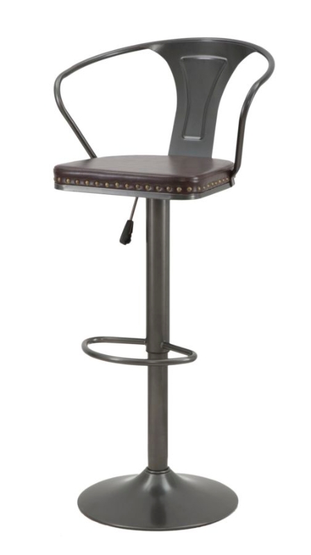 Sgabello Imbottito Detroit Cm 51X48X86-108