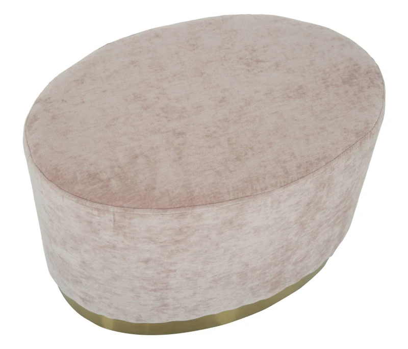 Puff Goldy Ovale Grande Rosa Cm 60X40X40