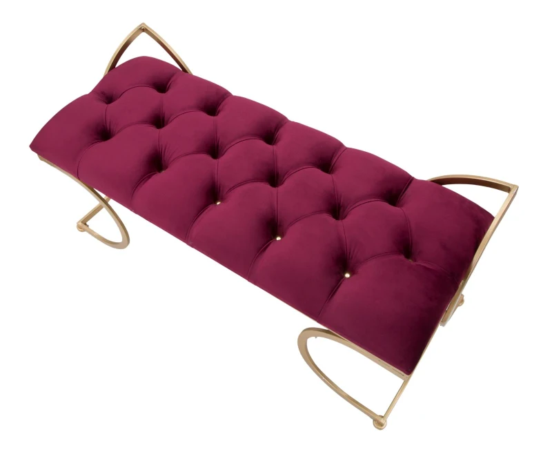 Panca Glam Luxy Bordeaux Cm 103X43X47