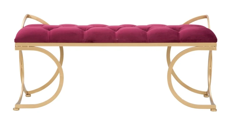 Panca Glam Luxy Bordeaux Cm 103X43X47