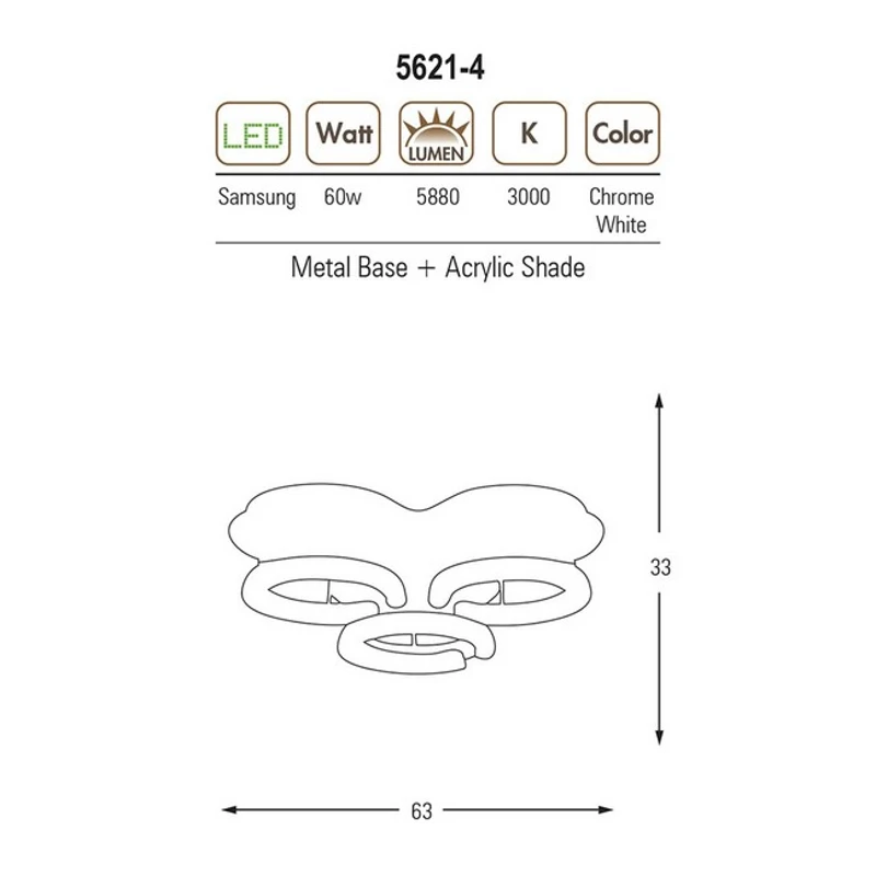 Homemania LAMPADA A SOFFITTO Ring Cromo