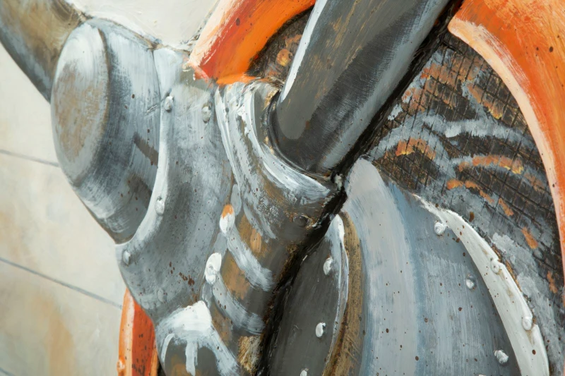 Dipinto Su Tela Aviator Cm 120X3.7X80