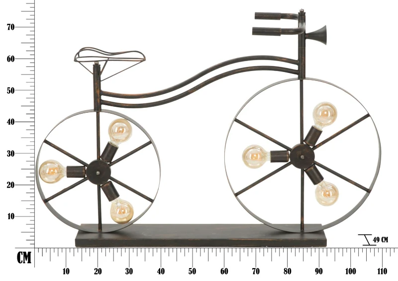 Lampada Da Terra Bicicletta Cm 110X49X70