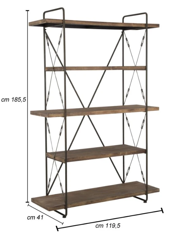 Libreria Raw Cm 119.5X41X185.5
